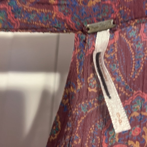 Free People Bohemian Purple Short Sleeve Oversized  Top - Picture 5 of 6